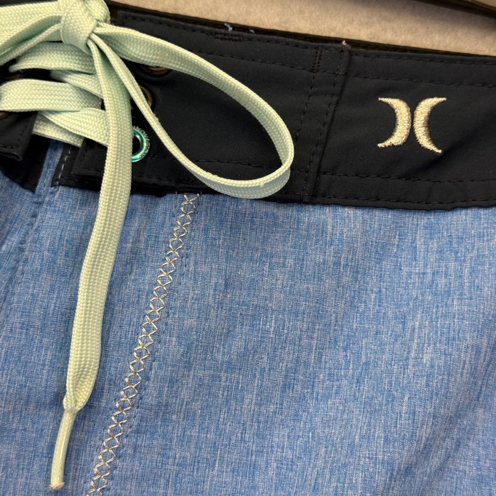 Hurley Phantom Mens Blue Striped Board Shorts Swim Trunks Size 31 - Picture 7 of 12